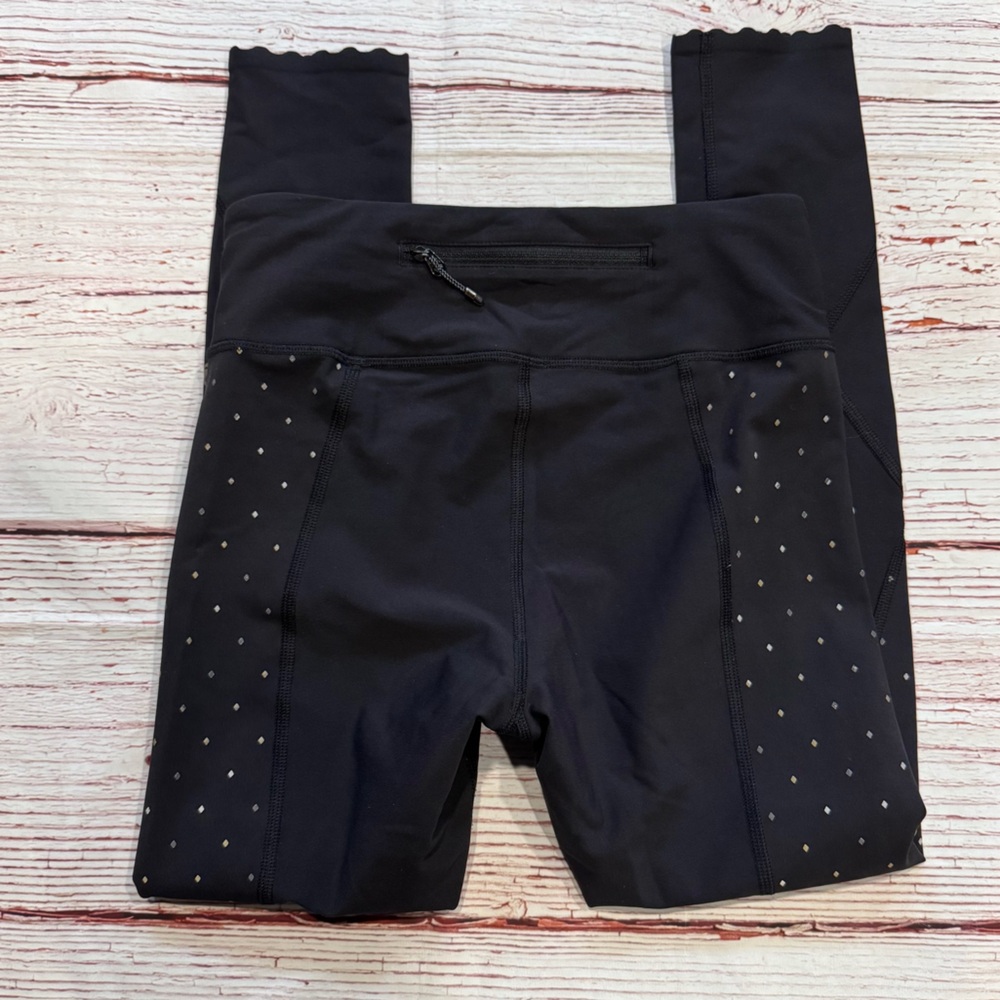Lululemon Tight Stuff Tight Reflective in Black / Night Fall Black Tricolor Sz 4 - Picture 7 of 14
